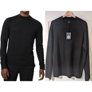 Good Man Brand | Modern Slim Fit Merino Wool Sweater In Black